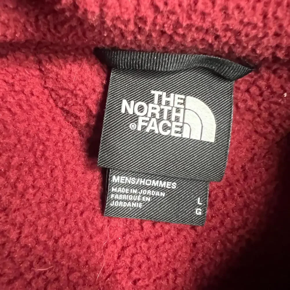The North Face‎ Men’s Fleece Jacket Full Zip Red Burgundy Size L Outdoor
